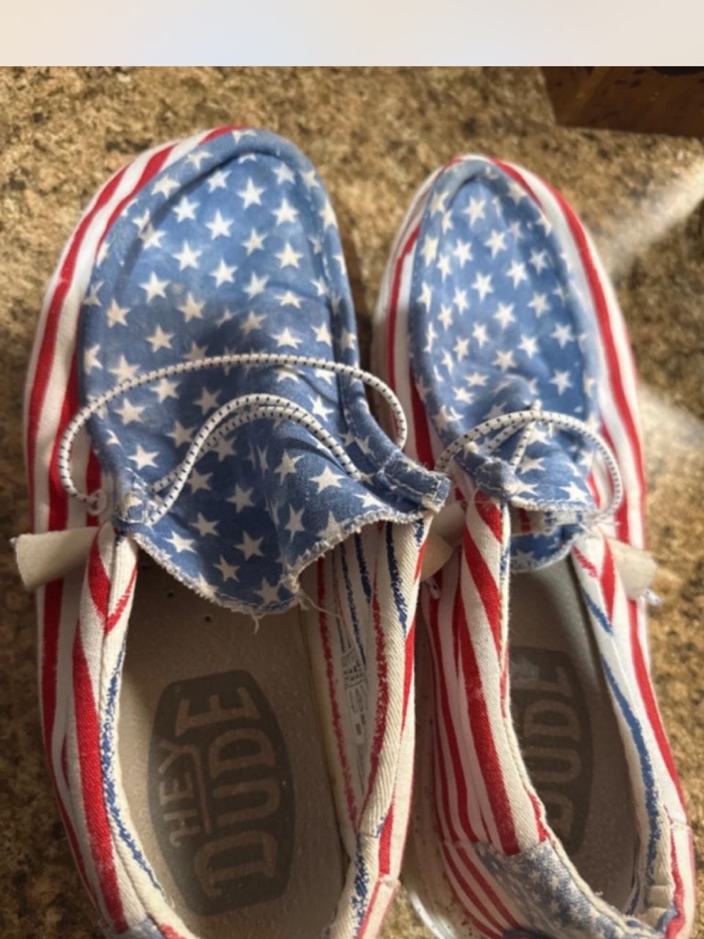 Hey Dude' Stars & Stripes Slip-On Shoes - Red, White & Blue